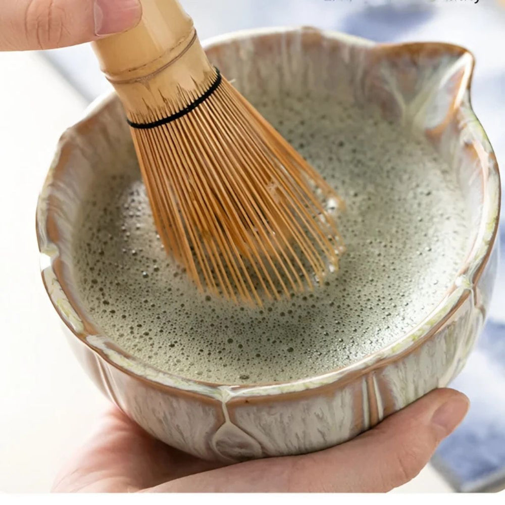 Akane Matcha Set – 8-Piece Kiln-glazed ceremony kit – Beige