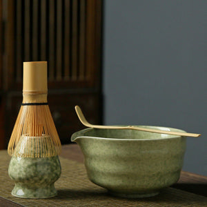 Akari Matcha set – 5-Piece ceramic ceremony kit – Sage Green
