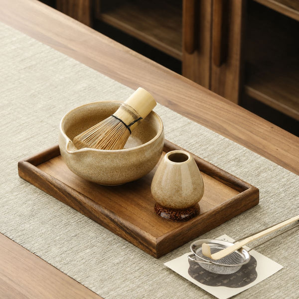 Akari Matcha set – 5-Piece ceramic ceremony kit – Sand Beige