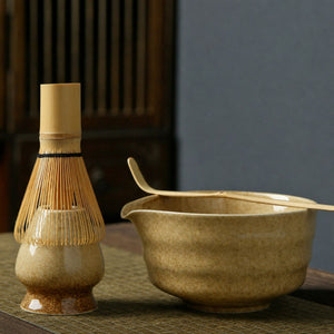 Akari Matcha set – 5-Piece ceramic ceremony kit – Sand Beige