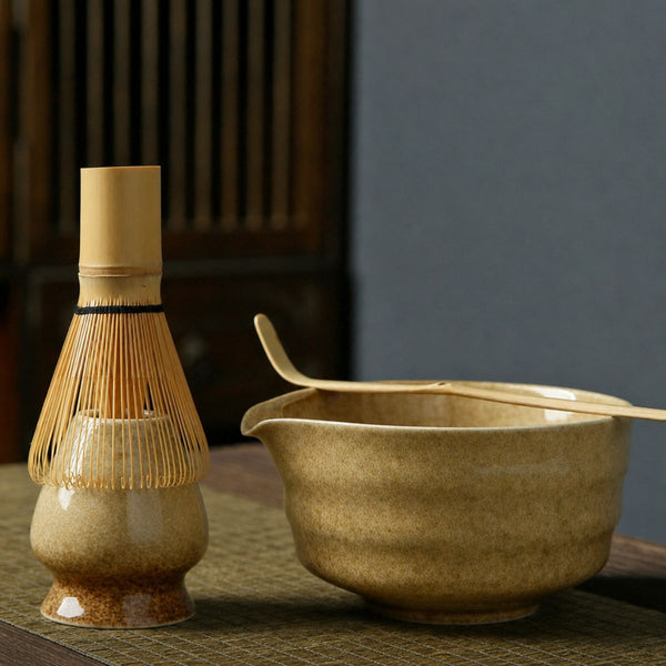 Akari Matcha set – 5-Piece ceramic ceremony kit – Sand Beige