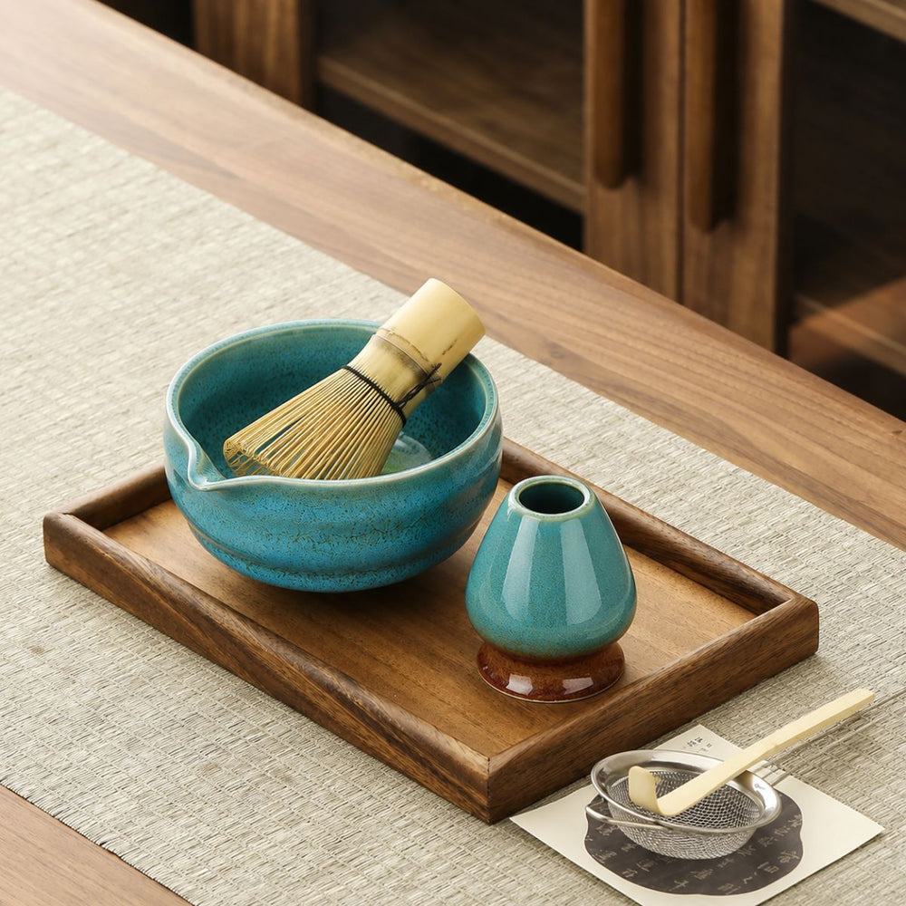 Akari Matcha set – 5-Piece ceramic ceremony kit – Sky Blue