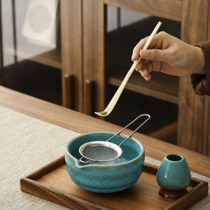 Akari Matcha set – 5-Piece ceramic ceremony kit – Sky Blue