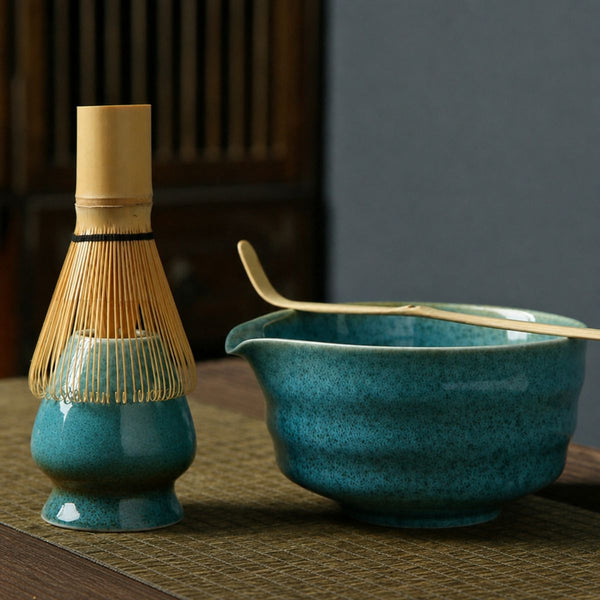 Akari Matcha set – 5-Piece ceramic ceremony kit – Sky Blue