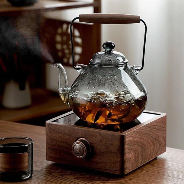 Arven Glass teapot with wooden handle – 1L