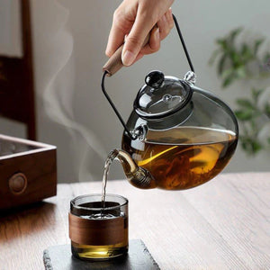 Arven Glass teapot with wooden handle – 1L