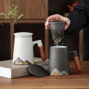 Hakone ceramic tea mug with infuser