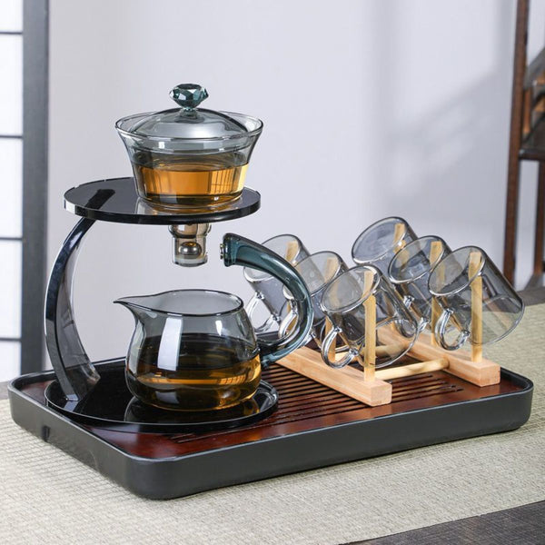 Halo Glass tea brewing set with magnetic dispenser