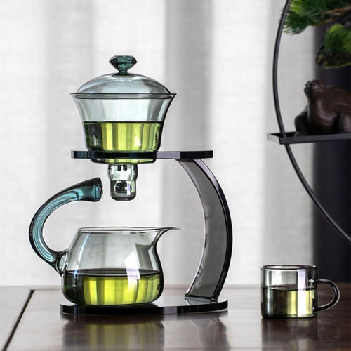 Halo Glass tea brewing set with magnetic dispenser