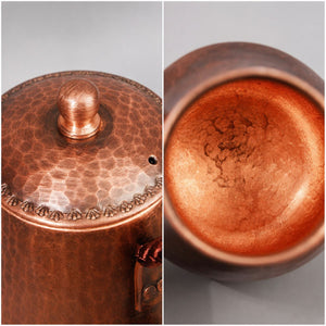 Jade Copper Gooseneck Kettle – 700ml Hammered Finish