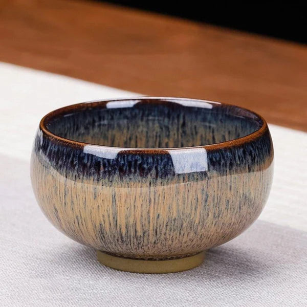 Jian Chinese tea cup set – 5 Glazed ceramic cups
