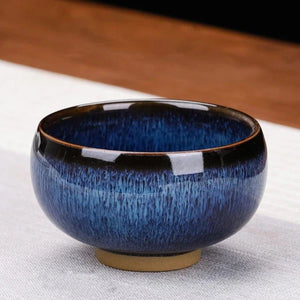 Jian Chinese tea cup set – 5 Glazed ceramic cups