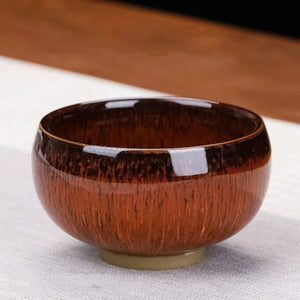 Jian Chinese tea cup set – 5 Glazed ceramic cups