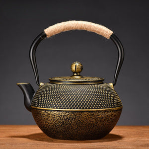 Kaito Cast Iron Teapot with Infuser – Antique Gold