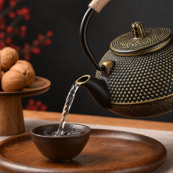 Kaito Cast Iron Teapot with Infuser – Antique Gold