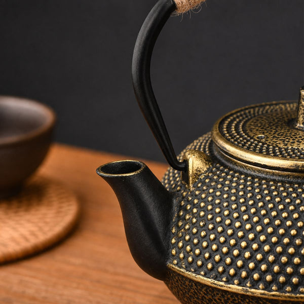 Kaito Cast Iron Teapot with Infuser – Antique Gold