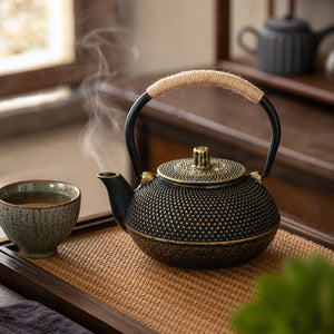 Kaito Cast Iron Teapot with Infuser – Antique Gold