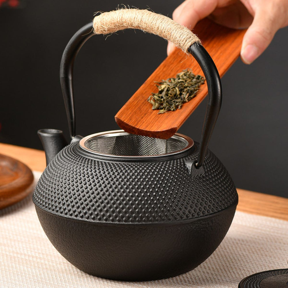 Kaito Cast iron teapot with infuser – Obsidian Black