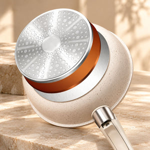 Composite stainless steel base of a Kasane pan