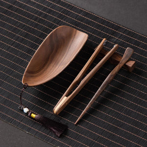 Kuro Walnut Gongfu tea tool set – 4 Piece