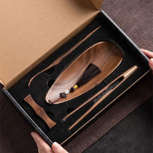 Kuro Walnut Gongfu tea tool set – 4 Piece