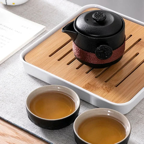 Mei Chinese travel tea set – Ceramic – Black