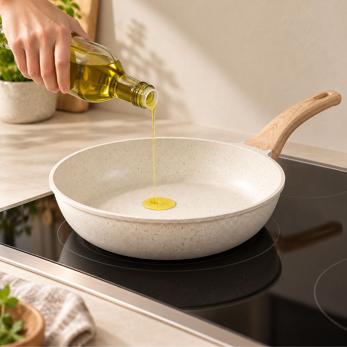 Cook with less oil