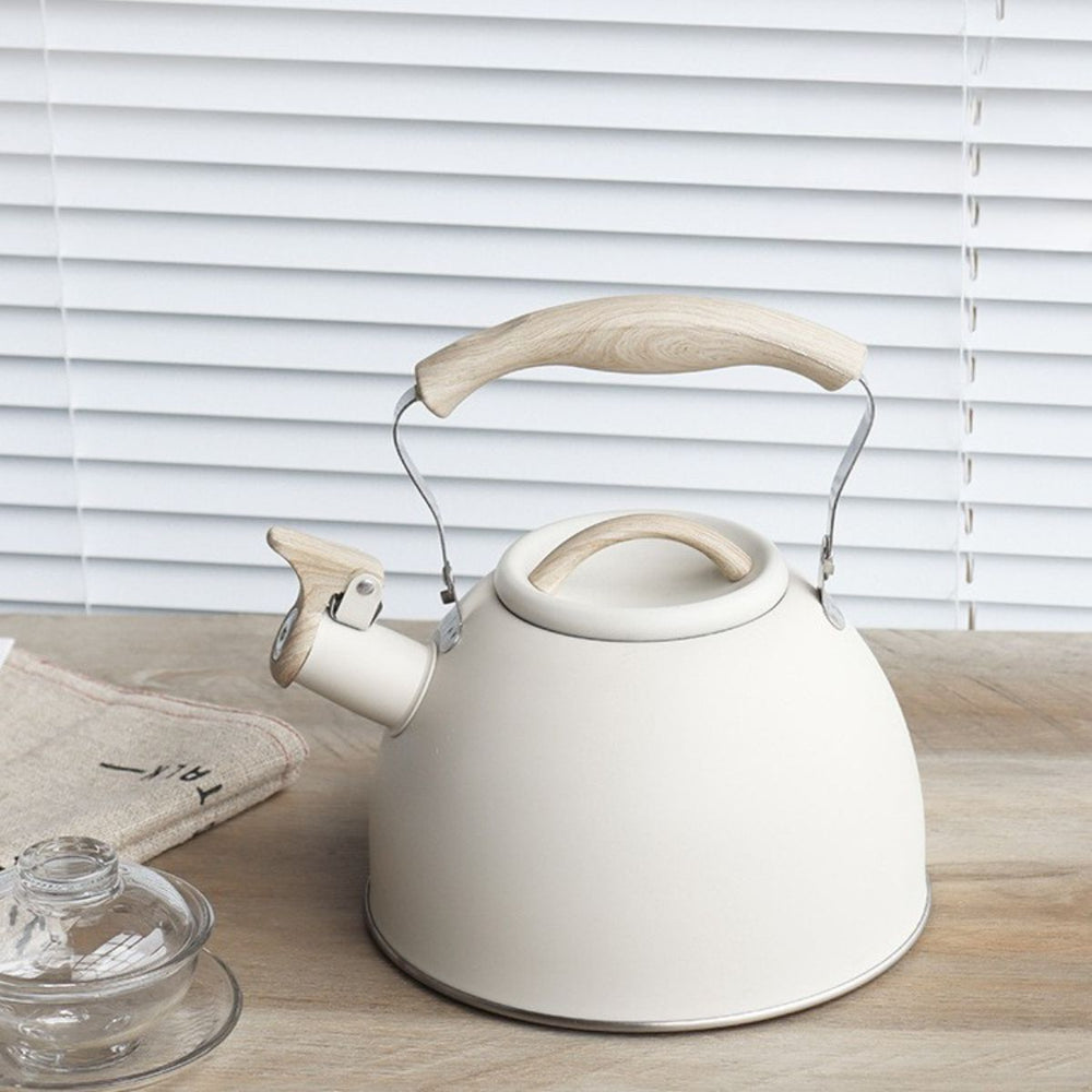 Mira 3L whistling kettle – Stainless steel – Ivory White