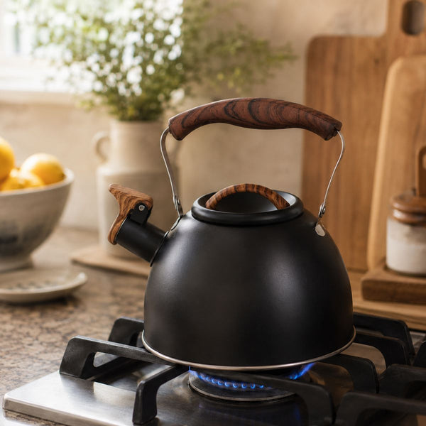 Mira 3L whistling kettle – Stainless steel – Matte Black