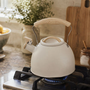 Mira 3L whistling kettle – Stainless steel – Ivory White