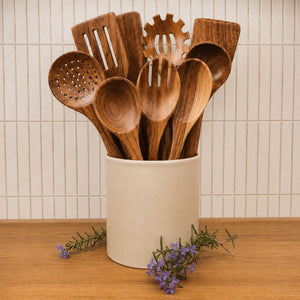 Mori Wooden Kitchen Utensils Set – 9-Piece Acacia Wood
