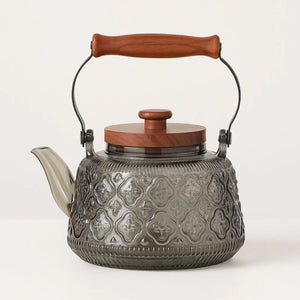 Nami Glass Teapot with Infuser – 1L Borosilicate Glass – Smoky Gray