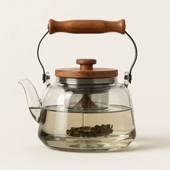 Nami Glass Teapot with Infuser – 1L Borosilicate Glass – Smoky Gray