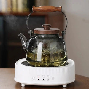 Nami Glass Teapot with Infuser – 1L Borosilicate Glass – Smoky Gray
