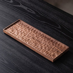 Nara textured walnut tea tray