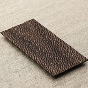 Noren Black walnut tea tray – Textured solid wood