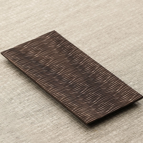 Noren Black walnut tea tray – Textured solid wood