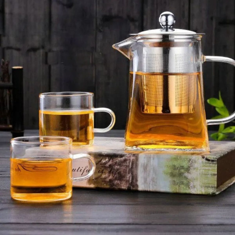 Sora glass teapot with infuser – Borosilicate Glass – 550ml to 950ml