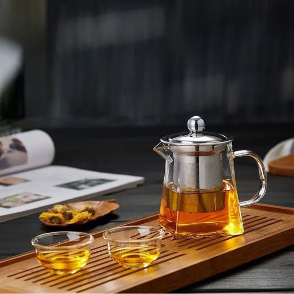 Sora Glass tea set with infuser – 350ml – 2 or 4 Cups