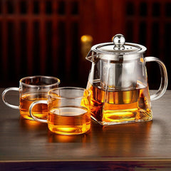 Sora Glass tea set with infuser – 350ml – 2 or 4 Cups