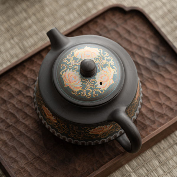 Zhen Chinese Tea Set – 225ml Ceramic Teapot & 4 Cups – Jade Green